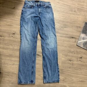 Asos High Rise Straight Leg Baggy Light Wash 90s Jeans 25” Waist Denim Classic